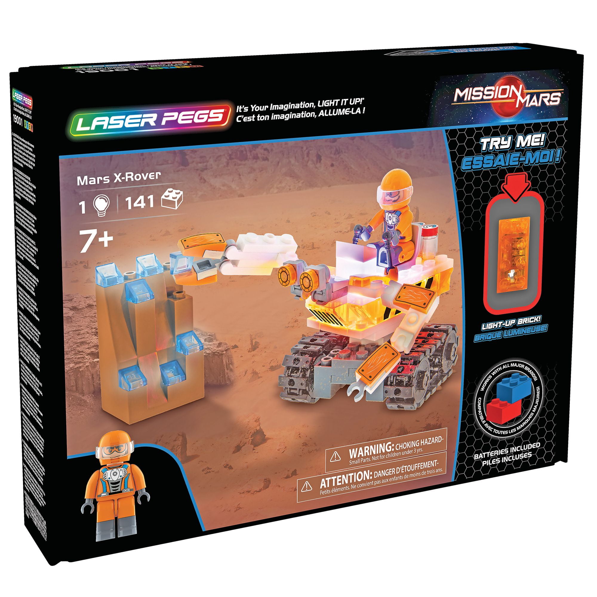 Laser Pegs Mars X-rover 141 PC W/led for sale online