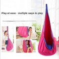 thumbnail image 4 of Nueva silla colgante para niños, columpio portátil de tela de paracaídas, modelo de patio interior con cojín inflable, silla colgante, azul, 4 of 5