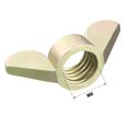 thumbnail image 3 of Unique Bargains M8 Wing Nuts Zinc Plated Fasteners Parts Butterfly Nut Bronze Tone 10pcs, 3 of 3