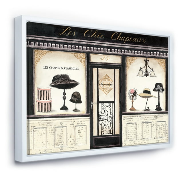 Les Chic Chapeaux French Fashion - Fashion Framed Canvas