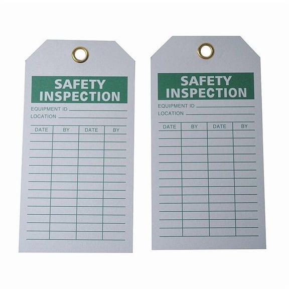 Tag, Safety, Polyester, 5 3/4 in H x 3 in W, White, Rectangle, 100 PK 8CMR1