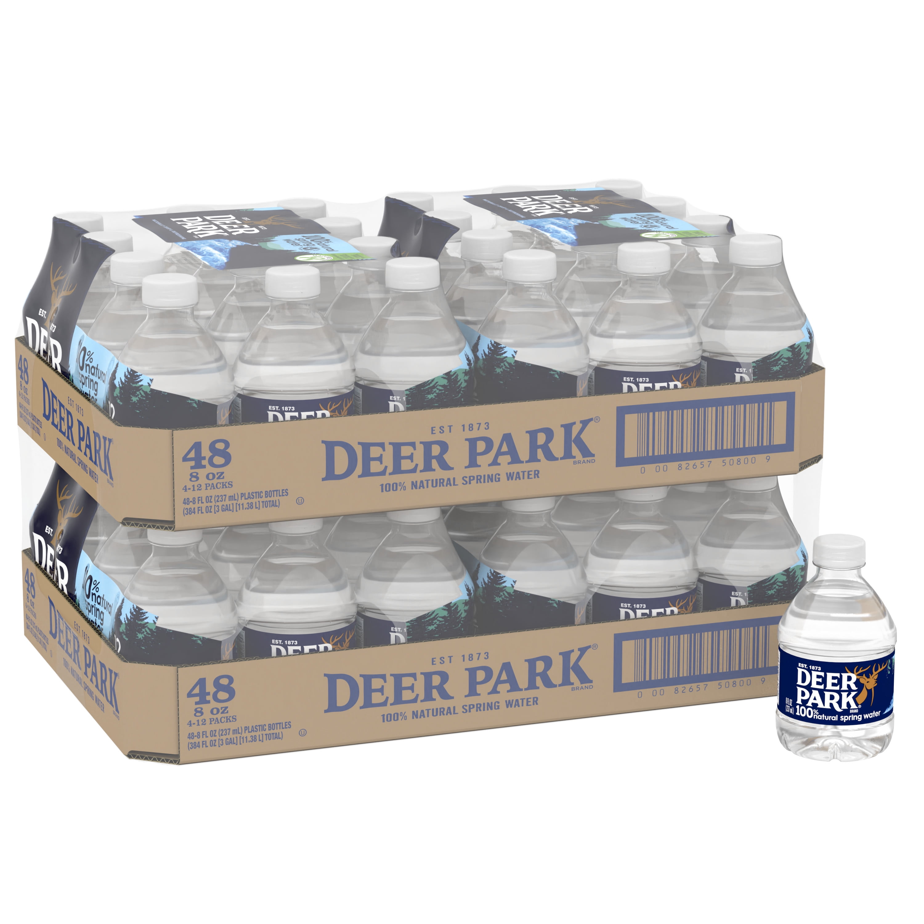 DEER PARK Brand 100 Natural Spring Water, 8ounce mini plastic bottles