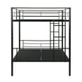 thumbnail image 4 of Harper & Bright Designs Full Size Metal Bunk Bed with Ladder and Guardrail, Full Over Full Metal Bed Frame for Bedroom, No Box Spring Needed, Black, 4 of 6