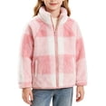 thumbnail image 5 of Atogsazn Kids Girls Fleece Zip Up Jacket Childrens Casual Sherpa Long Sleeve Coat Winter Thick Warm Tops Hot Pink 2-3Years Fashion, 5 of 7
