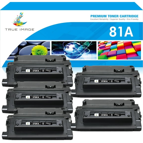 True Image Compatible Toner Cartridge for HP CF281A CF281X LaserJet Enterprise MFP M630h M630dn M630f M630z Black 5-Pack