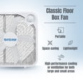 thumbnail image 4 of Hurricane 20 Inch Classic Series Floor Box Fan with 3 Efficient Speed Settings, 4 of 11