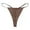 Brown, variant on uikmnh Women'S Low Rise Seamless Stretch T-Back Thong Tangas Comfort Soft Underwear Size:2XL