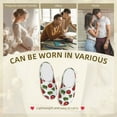 thumbnail image 7 of Daiia Hand Drawn Strawberry Print Women’s Fuzzy Slippers Memory Foam Lightweight House Shoes Cozy Loafer Flannel House Shoes-42/43, 7 of 7