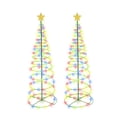 thumbnail image 4 of Solar LED Metal Christmas Tree Outdoor Holiday Decor Stake Light - 4 Feet, Multi-Colored - 2 Pack, 4 of 4