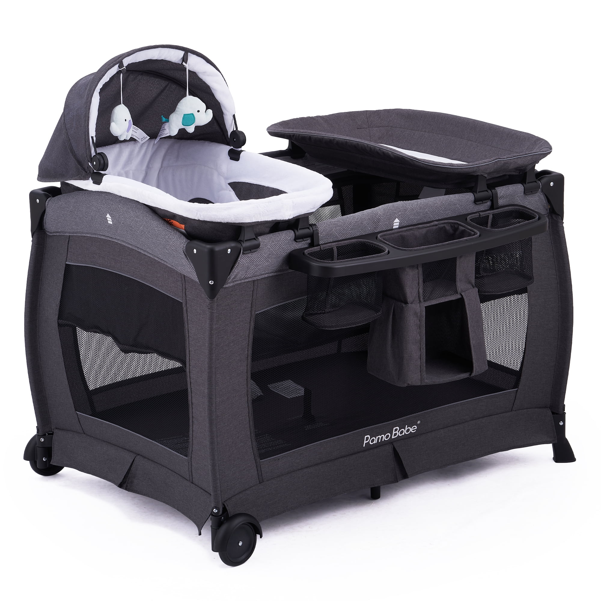 Pamo Babe Unisex Portable Foldable Nursery Center Playard With Changing
