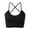 Black, variant on Women Summer Tops Women's Sports Bra Padded Crossback Bustier Without Underwire Spaghetti Straps Fitness Bra Push Up Stretch Longline Sports Top Bohemian Tops for Women Compression Black One Size
