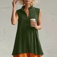 thumbnail image 6 of TGSLY Women's Mandarin Collar Tank Tops Lightweight Soft V Neck Button-Down Sleeveless Shirts Oversized Fit High-Low Hem Solid Color Tunic Blouses XL, 6 of 10