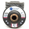 thumbnail image 2 of Benchmark Abrasives 4.5" x 7/8" type 27 stearate coated flap disc for aluminum (60 Grit), 2 of 4