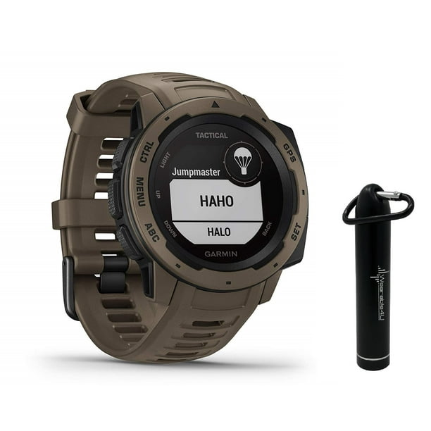 Garmin Instinct Tactical GPS Watch W Wearable4U Power Bank 2200mAh