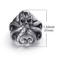 thumbnail image 5 of ELFASIO Stainless Steel Octopus Ring for Men Tentacles Retro Gothic Punk Style Jewelry Silver Black Vintage Rings,Size 10, 5 of 5