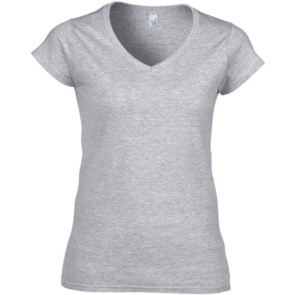 Gildan T-Shirt Doux à Col en V pour Femmes