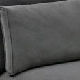 thumbnail image 2 of Low Profile Fabric Upholstered Armless Chair with Reversible Back, Gray, 2 of 3