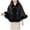 Black, variant on Women's Wedding Faux Fur Shawl and Wrap Elagant Bridal Evening Party Stole Cape Scarf for Bride and Bridesmaids(White,Free Size)