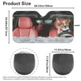 thumbnail image 5 of KUIFORTI Car Sun Shade Windshield Sunshades Funny Dog Car Shade Front Windshield Reflective Fabric Blocks UV Rays and Sun, 66.53" x 34.44" Automotive Window Sunshades for SUV, Sedan, Van, Hatchback, 5 of 5