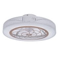 thumbnail image 4 of Flush Mount Ceiling Fan with Light Modern Round Enclosed Ceiling Fan Light Fixtures 5 Hidden Blades 3 Colors Changeable Ceiling Fan Chandelier for Bedroom Dining Room Office,D20.5 x H8.7, 4 of 17