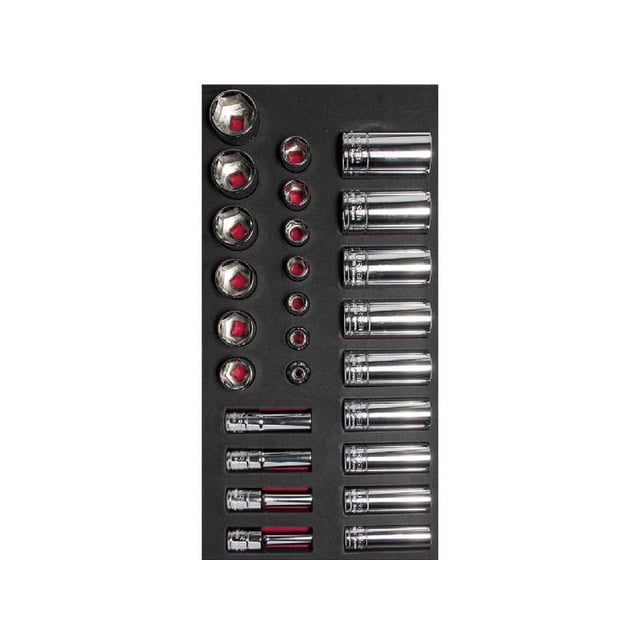 Juegos Dados Cuadro 3/8" - Sae Cortos y Largos 26 Piezas Urrea CH106
