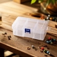 thumbnail image 4 of Detachable Transparent Plastic Compartment Organizer, 6.5 x 4.7 x 2.4in Clear Jewelry Storage Box for Small Parts and Beads, Fishing Gear Container with Dividers D, 4 of 5
