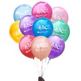 thumbnail image 5 of KAKOWELY Juego de 20 globos de colores de 12 pulgadas con adornos, globos de látex con impresión escolar, suministros para fiestas escolares y decoraciones para el aula., 5 of 5