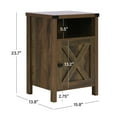 thumbnail image 6 of 4 EVER WINNER Farmhouse Nightstand, End Table for Bedroom Living Room, Side Table, Oak, 6 of 7
