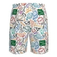 thumbnail image 6 of Kdxio Back To School Pattern Mens Casual Shorts - Drawstring Summer Beach Sports Shorts for Men, 6 of 9