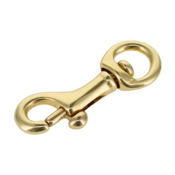 45 1/4" Natural Brass, Swivel Bolt Snap, Solid Brass-LL