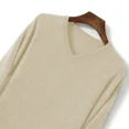 thumbnail image 3 of Suéteres de punto lisos de negocios con cuello en V para hombres, ropa de hombre de color sólido, pulóveres sin capucha, ropa de moda japonesa Harajuku A, 3 of 5