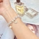 thumbnail image 1 of ZHAOCHENG Pulsera de piedra semipreciosa para mujer, pulsera de cristal Badu, pulsera de ópalo con cuentas de borla y cierre de corazón pequeño y fresco, joyería, 1 of 5