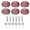 Brown Agate, variant on BIMZUC 6 PCS Tuning Pegs Machine Heads Acrylic Oval Buttons for Guitar, Dark Red Stone Replacement Parts