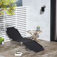 thumbnail image 2 of Outsunny Folding Outdoor Lounge Chair with Breathable Mesh Fabric for Patio, 2 of 10