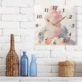 thumbnail image 6 of 7.78in Pink Clouds Square Wall and Table Clock Dual Use Vintage Design in Black or Gold, 6 of 10