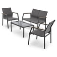 thumbnail image 4 of Mainstays 4 Piece Sling Conversation Set, Grey, Outdoor on Patio or Deck, 4 of 7