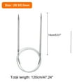 thumbnail image 2 of Uxcell Circular Knitting Needles Needles Stainless Steel for Knitting 2 Count Grey US 9/5.5mm x 47.24 inch (120cm), 2 of 6