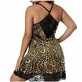 thumbnail image 5 of LQCrafK Plus Size Lingerie for Women L-5XL Lace Satin Nightdress Womens Lingerie V Neck Nightwear Satin Sleepwear, 5 of 6