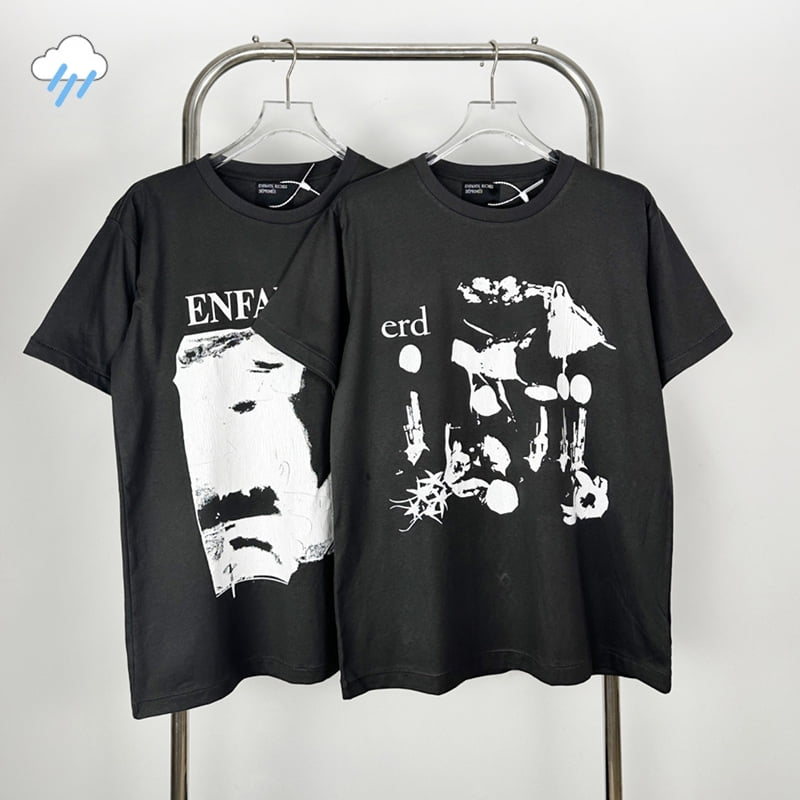100% Cotton Graphics Print Enfants Riches Deprimes T Shirt