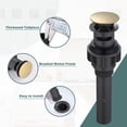 thumbnail image 4 of Wowow Bathroom Sink Drain with Overflow 2 Pack, Gold Pop Up Drain, 4 of 6