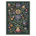 thumbnail image 7 of GENIMO 5'x7' Area Rug for Living Room, Machine Washable Non Slip Low Pile Rug for Bedroom Dining Room, Vintage Floral, Forest Green, 7 of 7
