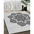 thumbnail image 3 of Ahgly Tapis Rectangulaire Lavable en Machine Intérieur Transitionnel Gris Platine, 5 Pieds x 7 Pieds, 3 of 7