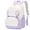 Purple_03, variant on Large‑Capacity Lightweight Water Resistant Student Backpack, College Bookbag with Air‑Permeable Padded Shoulder Straps Plus Coin Purse Khaki