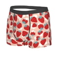 thumbnail image 2 of Balery Red Strawberry Men's Boxer Briefs, Soft and Breathable Cotton Underwear with nylon Waistband-Medium, 2 of 9