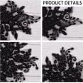 thumbnail image 5 of 2Pcs Pearl Flower Embroidery Lace Patches 3D Floral Black Floral Embroidered Sew on Appliques Lace Fabric Trimmings for Headpiece Clothing Bridal Accessories Supply Craft DIY, 5 of 9