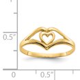 thumbnail image 3 of 14k Yellow Gold Heart Ring Love, 3 of 9