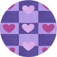 thumbnail image 1 of Ahgly Company Machine Washable Indoor Round Transitional Bright Lilac Purple Area Rugs, 6' Round, 1 of 7