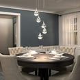 thumbnail image 5 of Artika Glitzer 30-Watt Integrated LED Chrome Hanging Pendant Light, 5 of 5