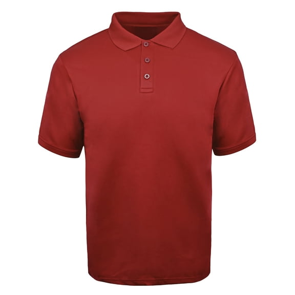 Victory Outfitters Men's Breathable Performance Polo Shirt - Red - Small