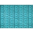 thumbnail image 1 of Ahgly Company Machine Washable Indoor Rectangle Transitional Dark Cyan Green Area Rugs, 2' x 5', 1 of 7